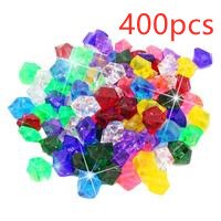 400 sztuk plastikowe klejnoty ziarna lodu kolorowe małe kamienie dzieci klejnoty akrylowe klejnoty skrzynie skarbów kruszony kryształ lodowy diamenty: B