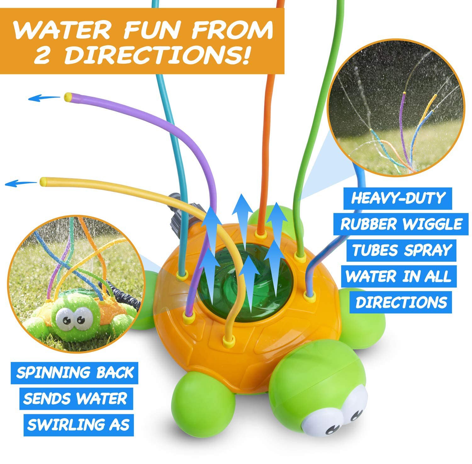 Outdoor Waternevel Sprinkler Voor Kinderen En Peuters Achtertuin Spinning Schildpad Sprinkler Speelgoed Wiggle Buizen Spatten Plezier Voor Zomer