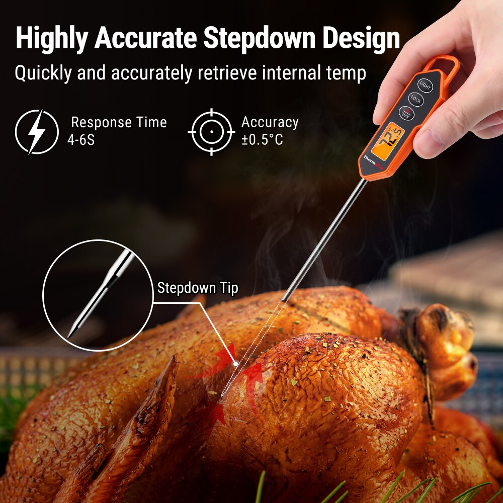 ThermoPro TP01H Fast Reading Digital Cooking Kitchen Thermometer With Backlight Long Probe BBQ Meat Thermometer For Oven Milk