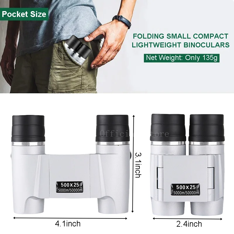 50000m Powerful Binoculars Automatic Focusing Telescope HD High-magnification Low-light Portable Outdoor Binoculars