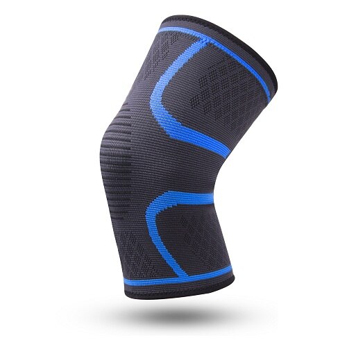 Sport Kompression Knie Brace Unterstützung Pad Schutz Arthritis Schmerzen Gym Protector Gestrickte Nylon Sport Kneepads Einzigen: Blau / M