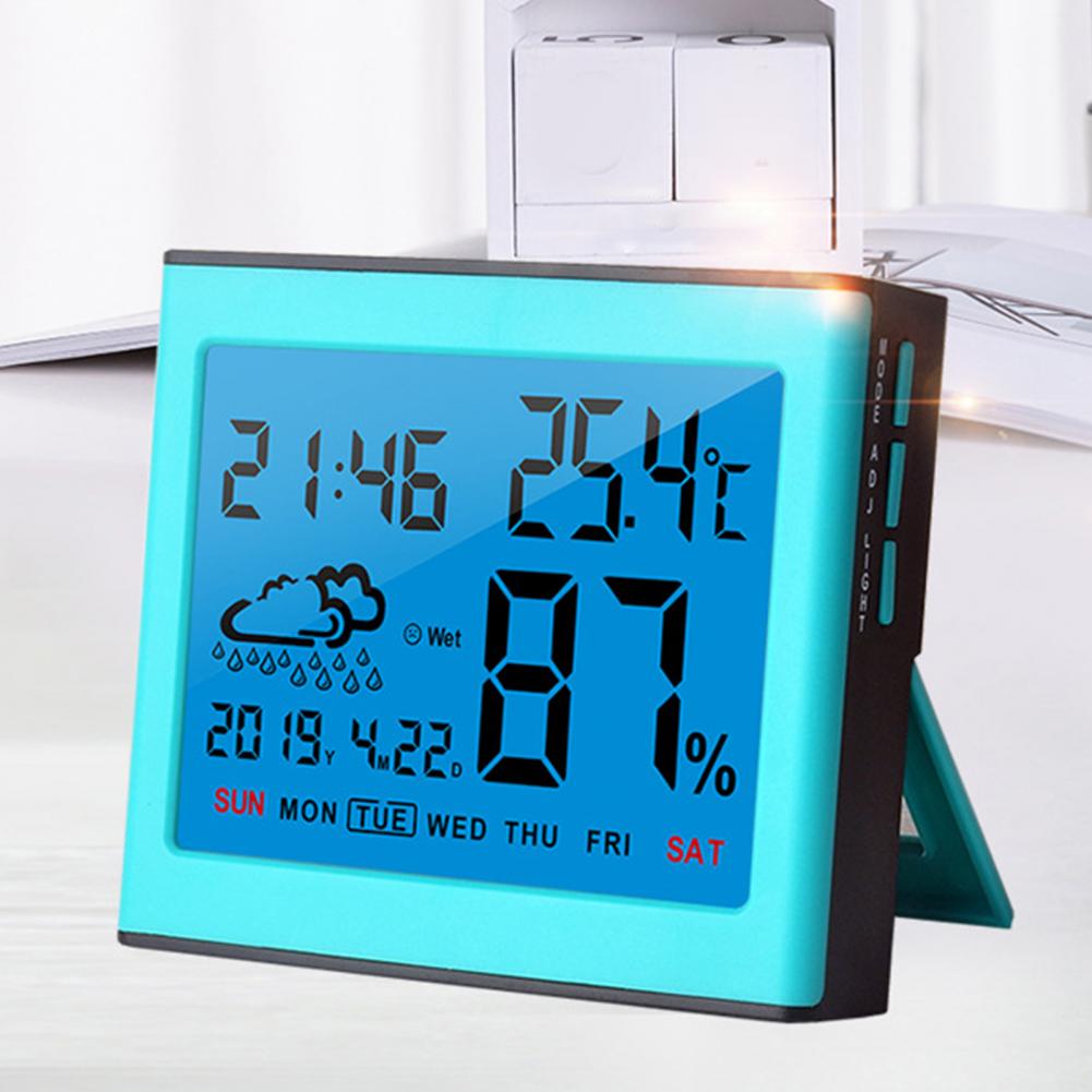 LCD Digital Temperature Humidity Meter Backlight Home Comfort Indicator ABS Electronic Hygrometer Thermometer Weather Station