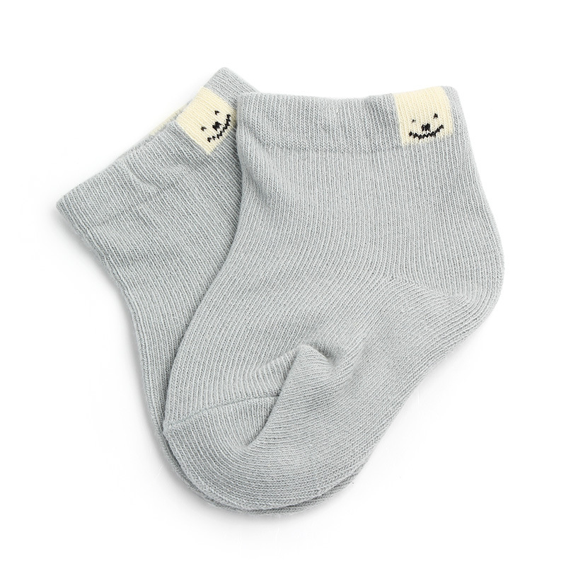 Chaussettes de printemps et automne pour enfants, chaussettes de dessin animé, couleur unie, pour bébés, garçons et filles, en coton, pour -né de 0 à 1 an: 3