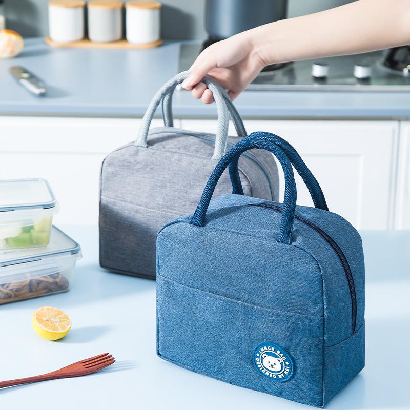 Draagbare Lunch Tas Thermische Geïsoleerde Lunch Box Tote Koeler Handtas Bento Pouch Diner Container School Voedsel Opslag Zakken