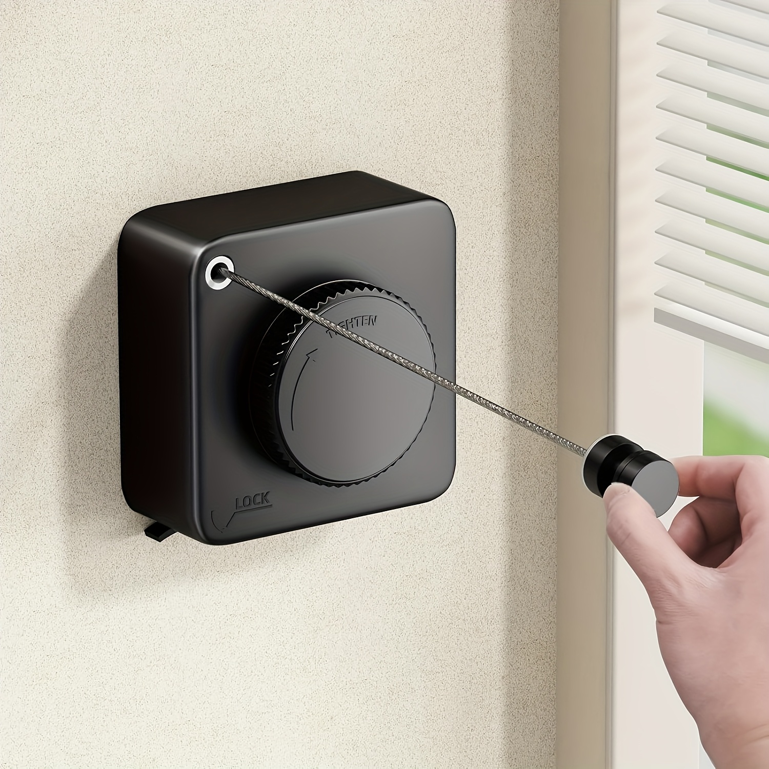 Stainless Steel Heavy-Duty Retractable Indoor Clothesline, Outdoor Clothesline Retractable Heavy-Duty Clothes Rod Wall-Mounted