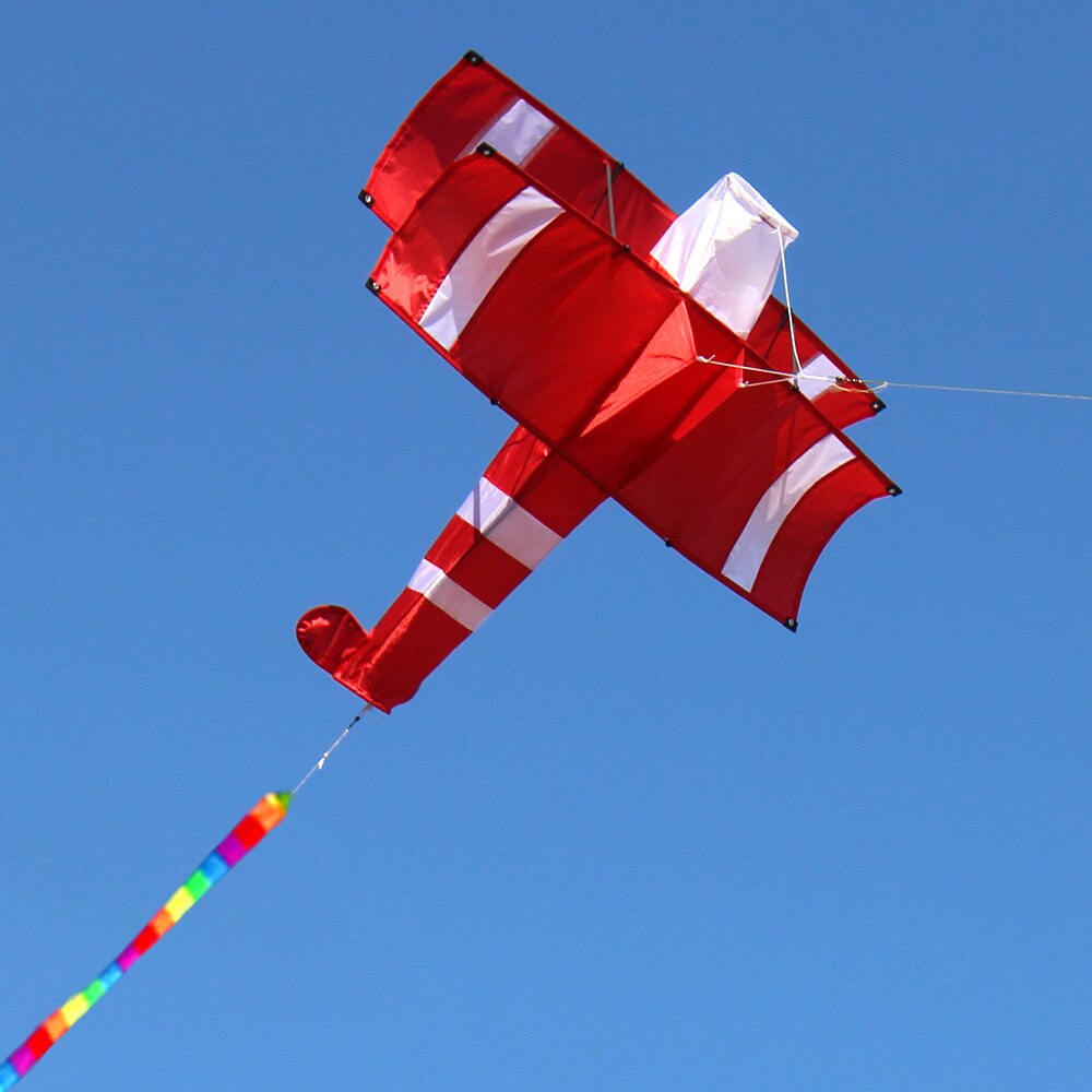 3D Single-Line Kite - Red & White - Long Shape - Paper Material - Outdoor Sports Entertainment