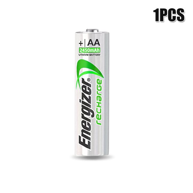 1-2PCS Energizer AA NI-MH Rechargeable Battery For Flashlight Shaver Mouse Camera Toys 1.2V 2450mAh NIMH Pre-charged Bateria: 1PCS