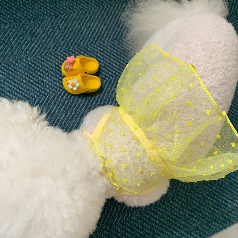 Vestiti rinfrescanti per cani Bretelle per animali domestici Vestito per cani Pizzo traspirante Sottile Gonna per cuccioli chihuahua Bichon Barboncino costume per cani per ragazze 2025 Nuovo