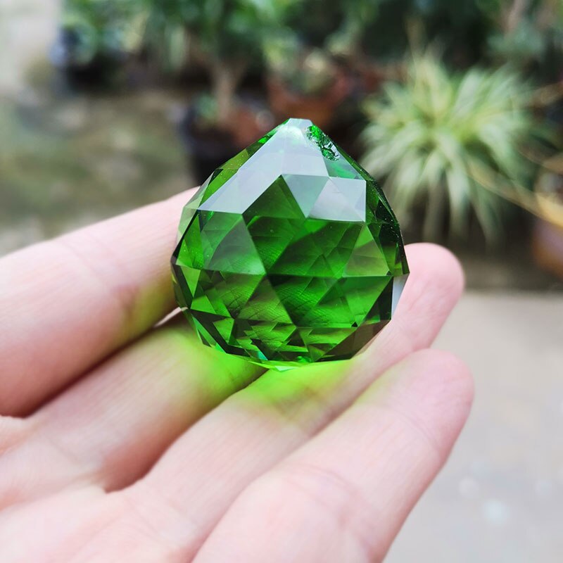 Lámpara colgante de prisma con bola facetada de cristal de colores de 10 uds, lámpara atrapasol para decoración del hogar o boda, pisapapeles de cristal