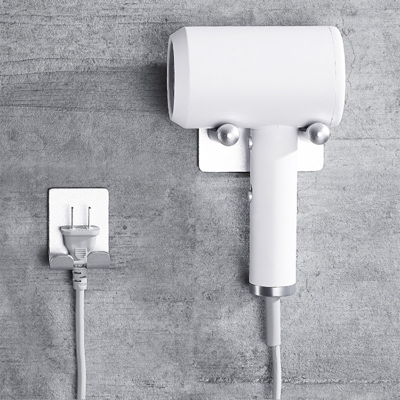 Uchwyt ścienny uchwyt na suszarkę robić włosów metalowa łazienka z darmowym przepychaczem suszarka robić włosów uchwyt półka Dom wieszak na zakupy robić akcesoriów Dyson