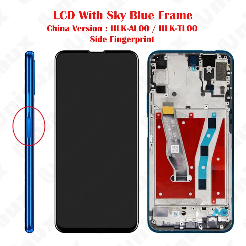 6.59 tuuman huawei honor 9x pro lcd-näyttö kosketusnäyttö digitizer kokoonpano varaosat honor 9x näyttö: Smaragdin vihreä