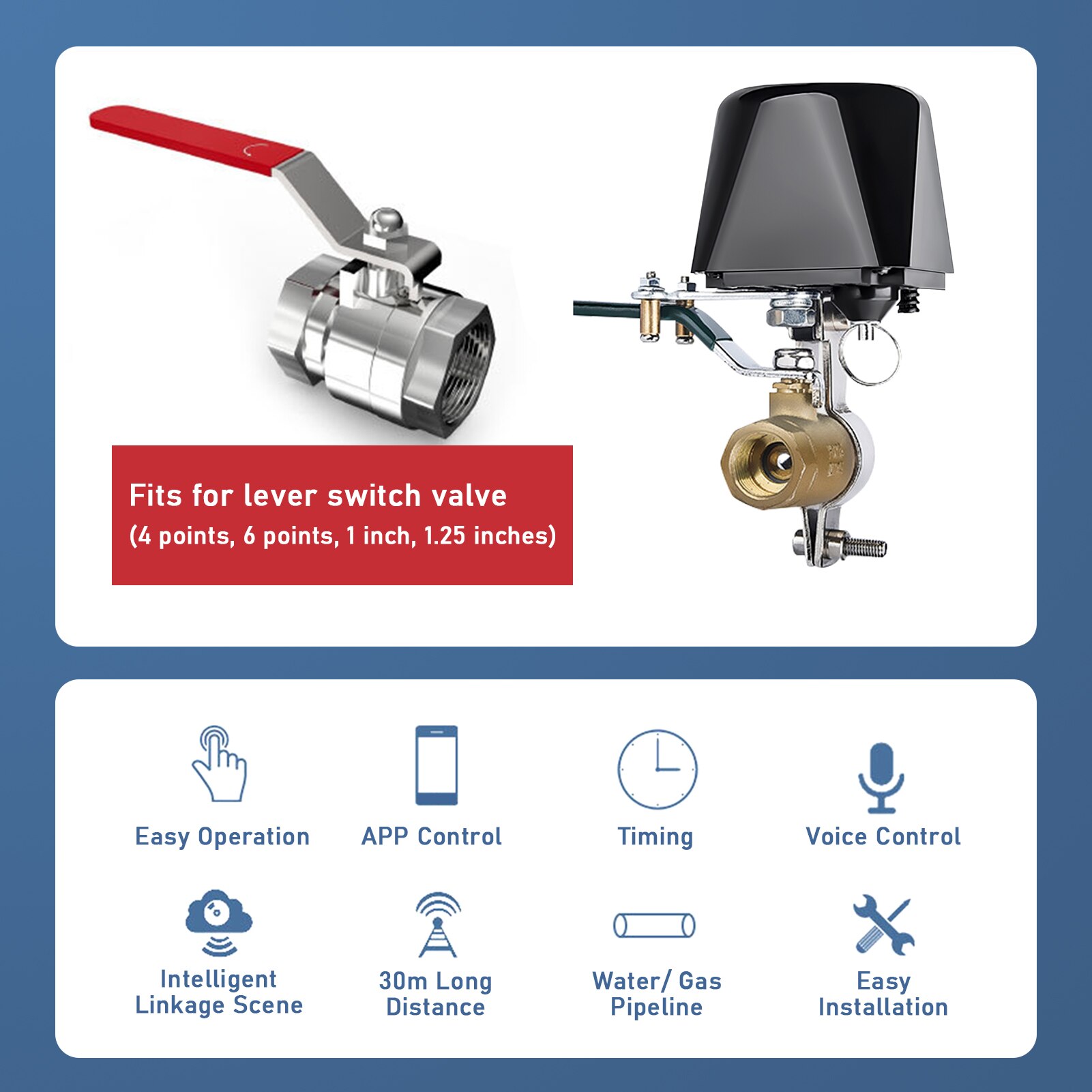Tuya Zigbee/Wifi Smart Water Valve Voor Hendel Schakelaar Elektrische Gasklep Controller Water Sprinkler Timer App Remote/voice Control