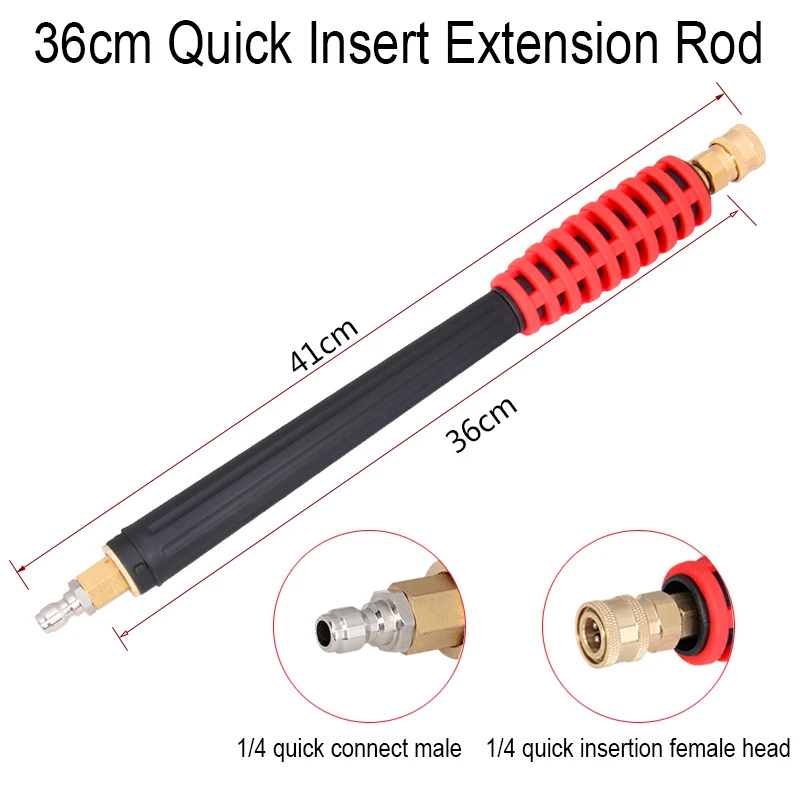 Tige d'extension haute pression en acier inoxydable pour Machine à laver de voiture, pour étendre la longueur du nettoyage par pulvérisation du pistolet à eau: Violet