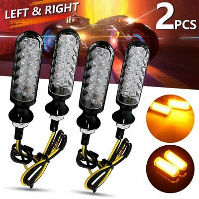 4pcs Motorcycle 12 LED Turn Signal Indicator Motorcycle Running Light Amber Kit Motorcycles Signal Lights Fit For All Motorcycle