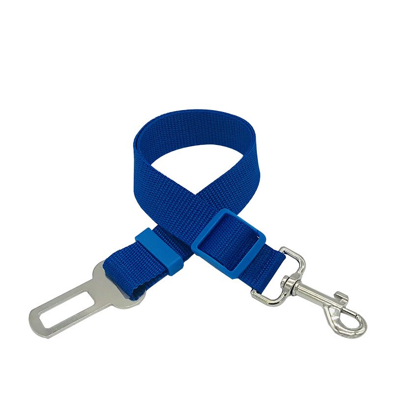 Reizen Clip Harnas Dierbenodigdheden Voor Kleine Middelgrote Honden Nylon/Abs/Legering Lead Leash Verstelbare 1Pcs Pure kleur Veiligheidsgordel: Dark Blue