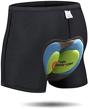 Fietsbroek Met Zachte Pad Unisex Fiets Comfortabel Ondergoed Silicagel Padded Fiets Korte Broek 6 Size Shorts: 4D / XXL