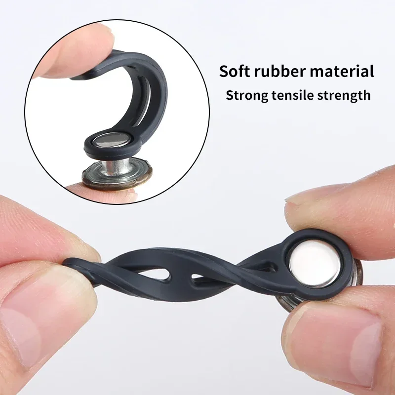 6 extensores de botones para pantalones vaqueros y pantalones: expansor de espera universal para mujeres y hombres, solución de extensión de banda instantánea