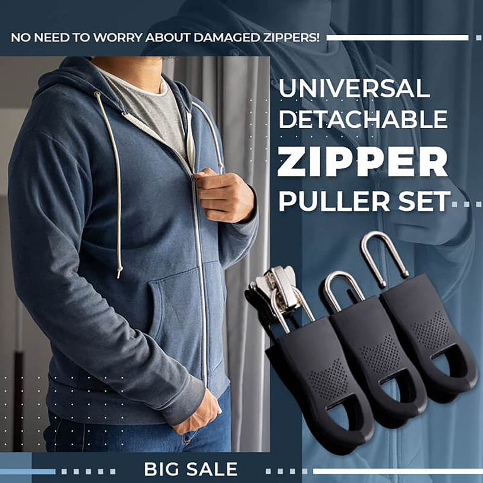 10Pc Universele Afneembare Rits Puller Set Voor Down Jassen En Tassen Jurk Trui Pin Gesp Kleding Accessoire Brede Tailleband