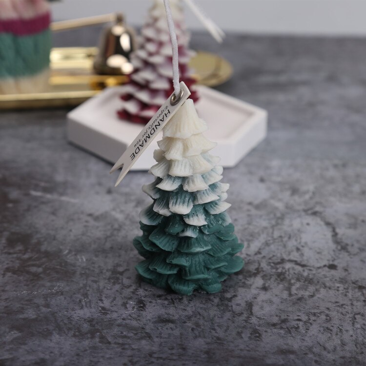 Big DIY 3D Christmas Tree Decoration Silicone Candle Mold Form Handmade Resin Clay Crafts Moulds Decoration Tools Supplier