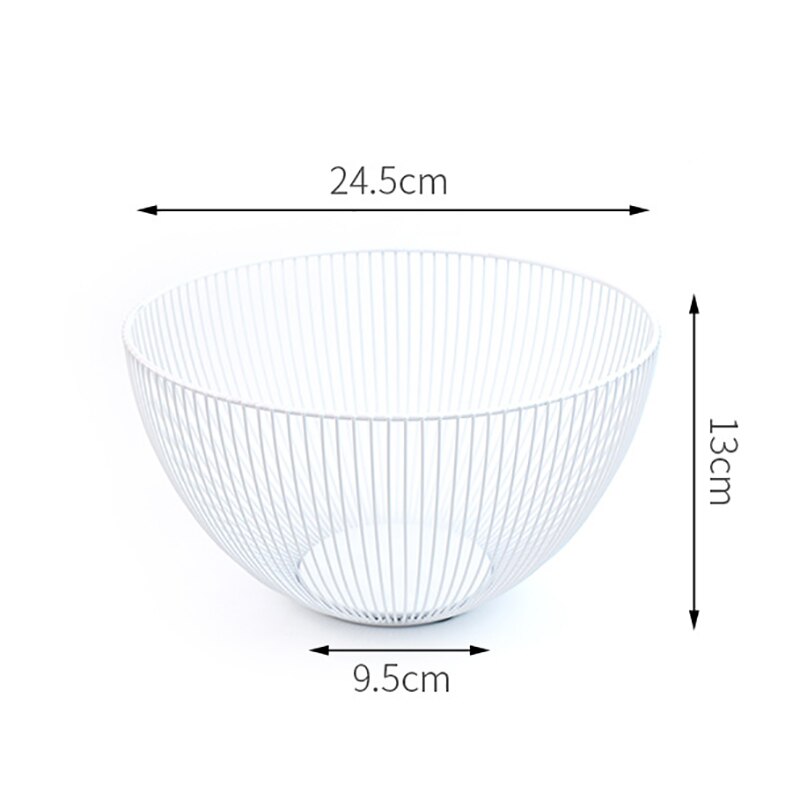 Cocina cesta contenedor tazón cesta de alambre de Metal soporte con ranuras para cocina fruta Almacenamiento de vegetales de bandeja de aperitivos de Bol para almacenar: B