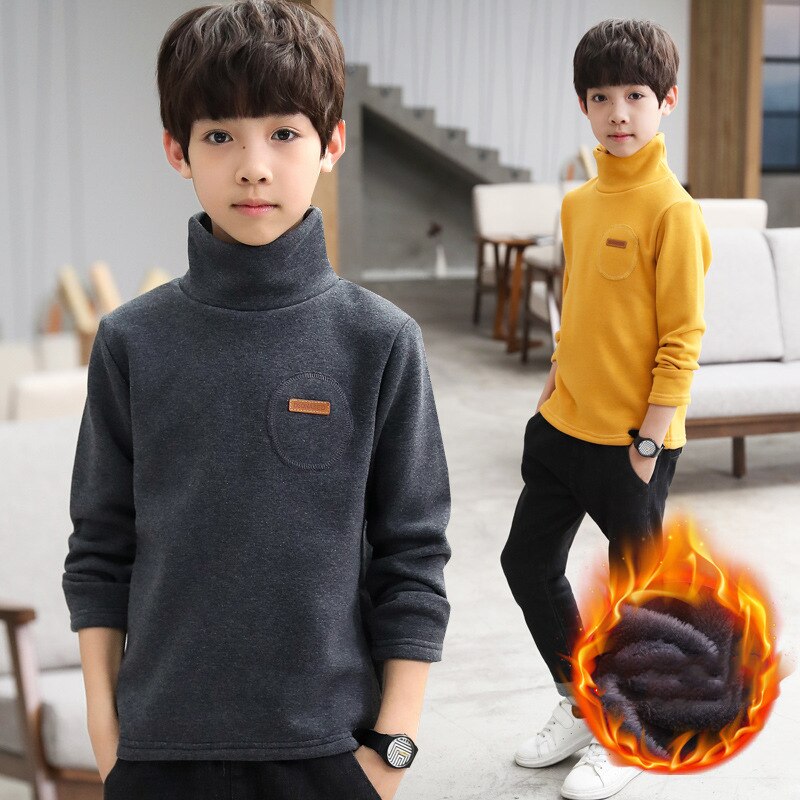 Sudaderas con capucha para niños, forro polar de algodón, Retro, cálido, de terciopelo grueso, Tops para otoño e invierno, ropa para adolescentes,