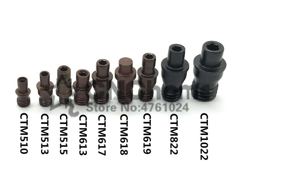 10 PCS CTM510 CTM513 CTM515 CTM613 CTM617 CTM618 CTM619 CTM822 CTM1022 Arbor CNC torno Ferramentas pino Central Acessórios Pinos de Parafuso