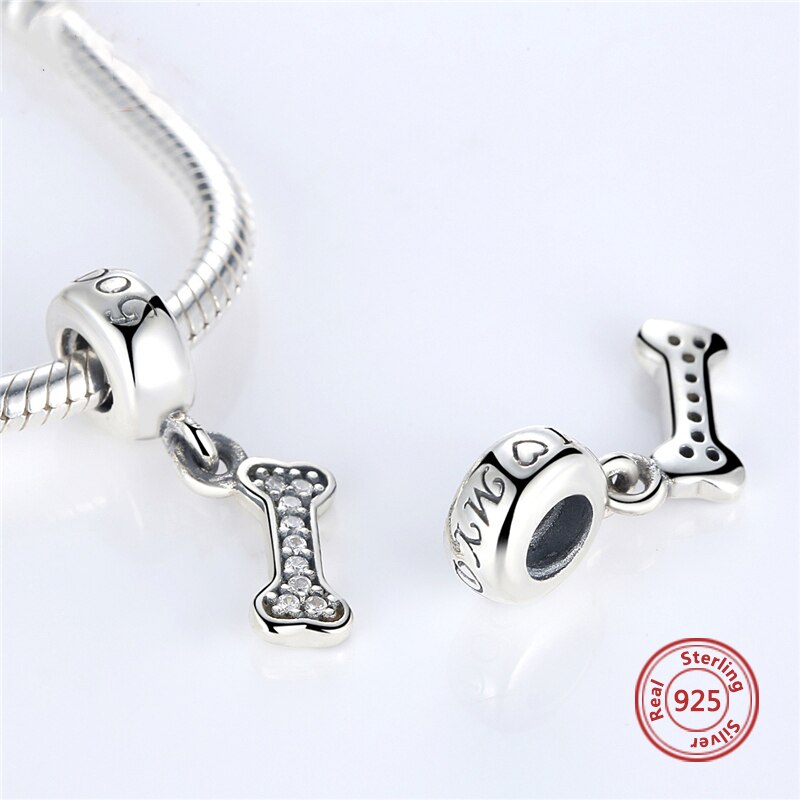 925 Sterling Zilver Hondenbot Bedel - Ik & Mijn Vriend voor Europese Armbanden
