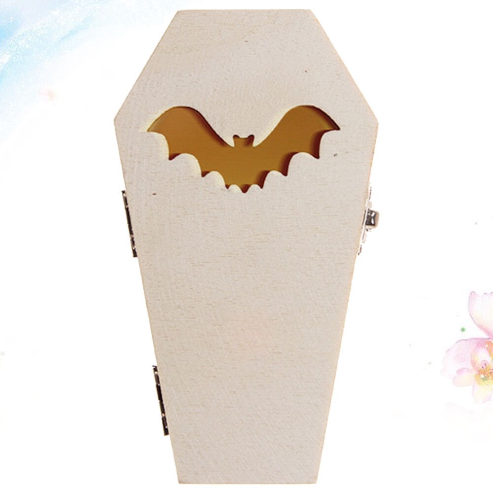 1pc houten nachtlampjes in de vorm van een vleermuis, een grappige knutsellay-out voor een halloween-feestje.