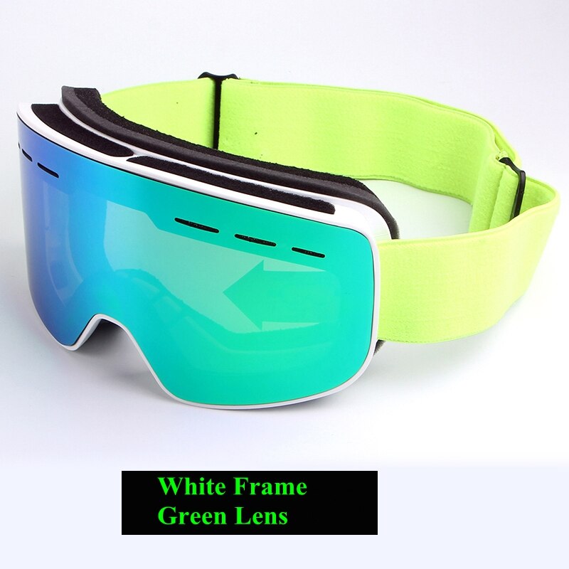 Dubbla lager skidsnowboardglasögon anti-fog  uv400 stora skidglasögon män kvinnor skidåkning skotermask snöglasögon: 5