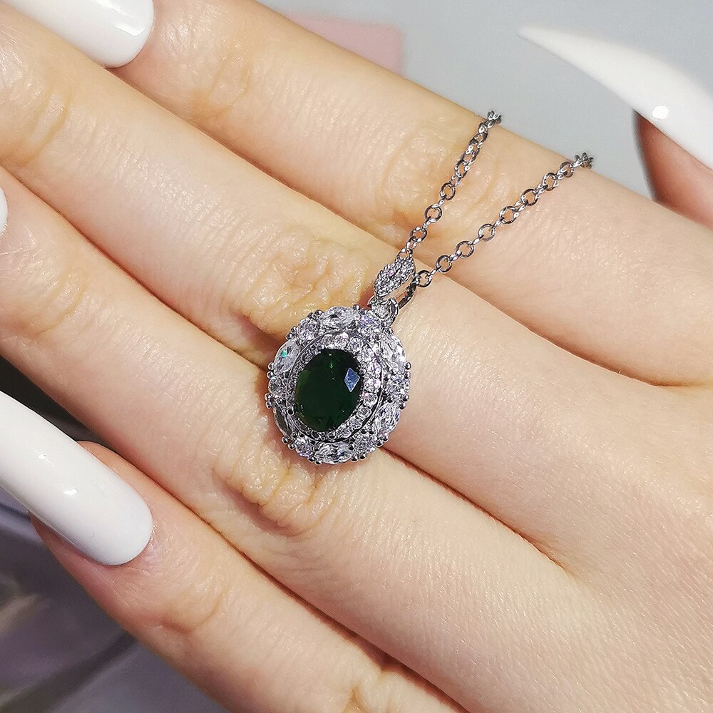 2pcs Pack silver color bride Jewelry set halo Engagement ring round stud earring for Wedding christmas Day J7285