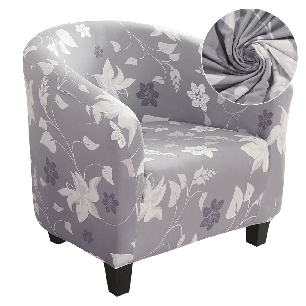Elastisk sofa lenestol setetrekk beskytter vaskbart spandex møbler slipcover enkel å installere hjemmekaffe badekar 1 sete stoltrekk