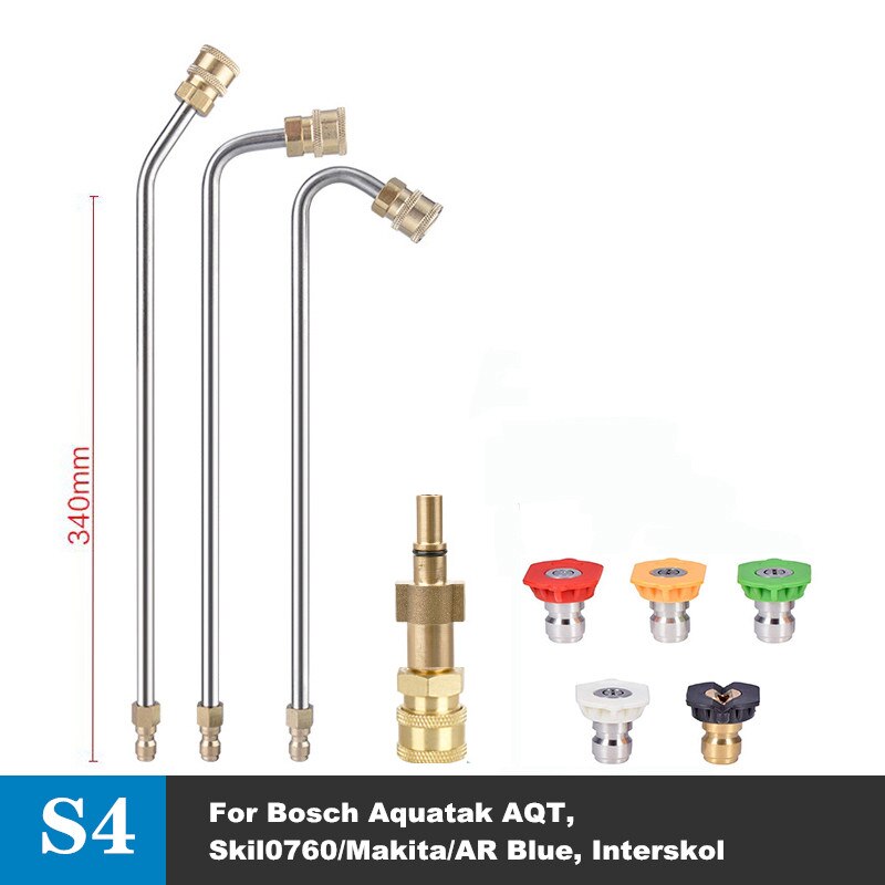 High Pressure Washer Gutter Cleaner Attachment For Lance/Wand 1/4" Quick Connect,for Lavor for Nilfisk for Bosch car accessories: green