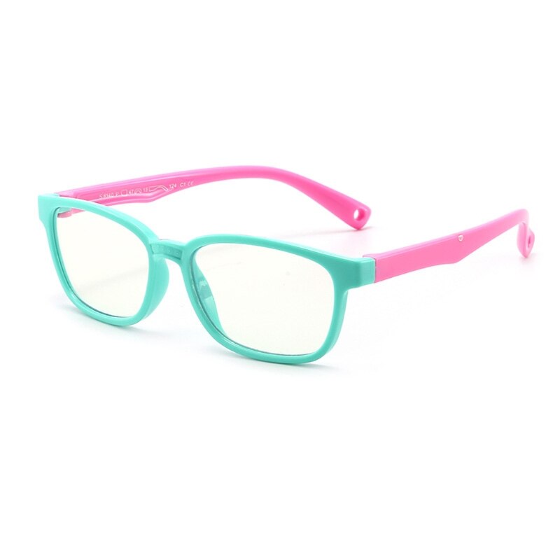 Square Anti Blue Light Kids Glasses Children Boy Girls Computer Eyeglasses UV400: C1