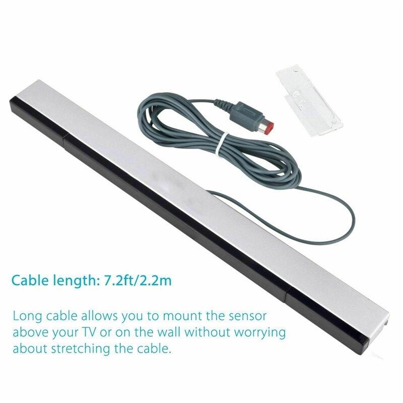 1Pcs Wired Infrared IR Signal Ray Motion Sensor Bar/Receiver For Nintendo Wii PC Simulator Sensor Move Player*