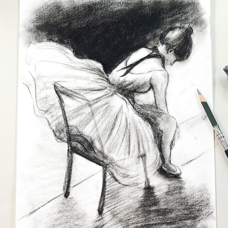 Pro Artist Sketching Tools Kit Beginners Drawing Set Complete Sketching Tools Portable Durable with Storage Case for Kid D5QC