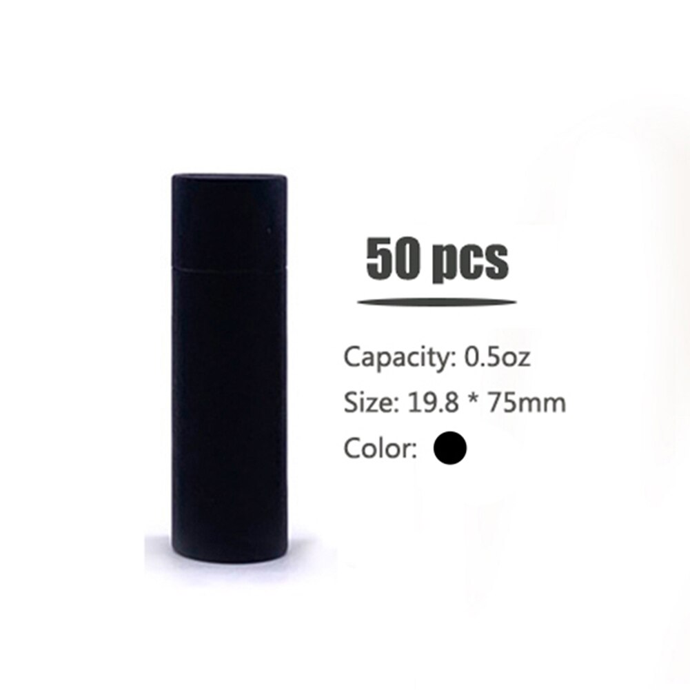 50 Stuks Lege Papier Shell Lipstick Buizen Met Cap Lippenbalsem Chapstick Houder Diy Makeup Tools Hervulbare Container