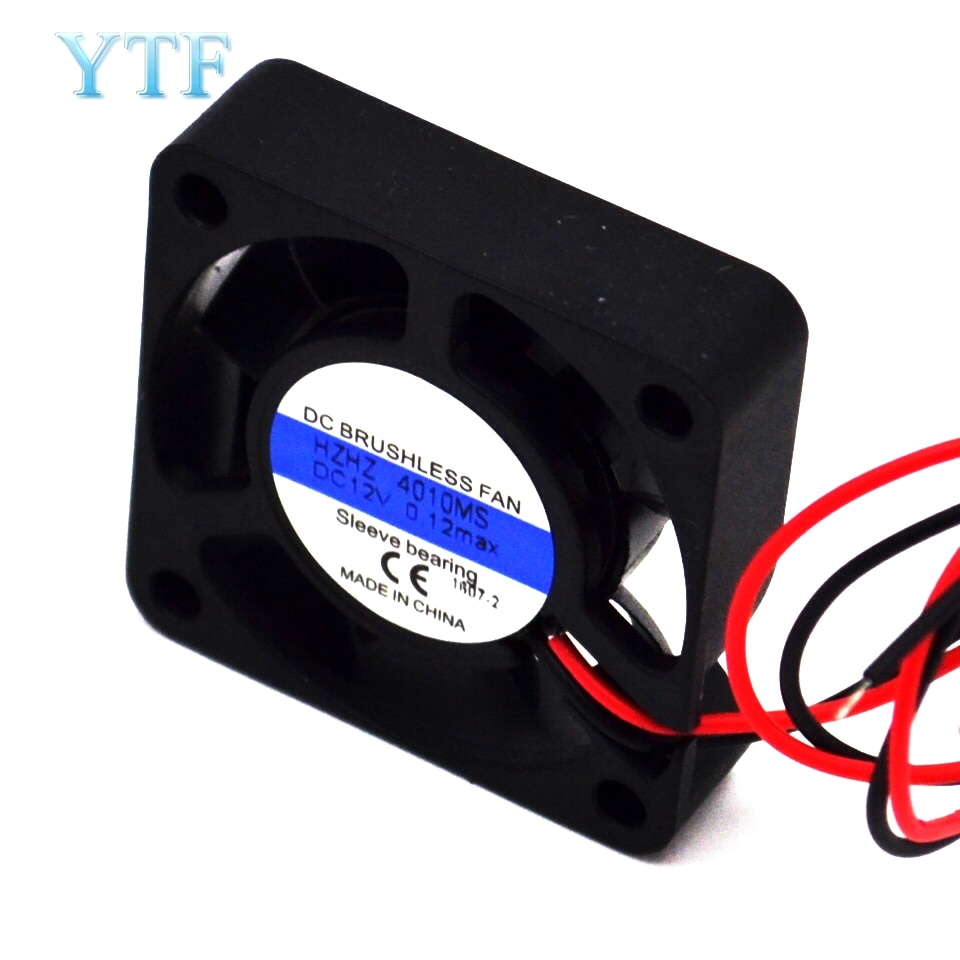 Drukarka 3D mikro wentylator 12V 24V pojedynczy łożysko kulkowe łożysko wentylatora 3010 4010 ultra cichy mały wentylator