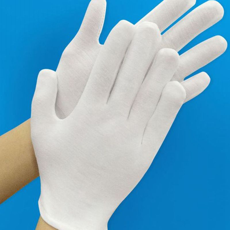 12 Pairs 100% Katoen Wit Hydraterende Voering Handschoen Gezondheid Muziek Werk