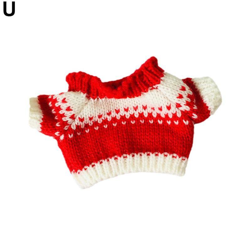 1 sztuk 20cm pluszowe zabawki słodkie ubrania z miękkiej dzianiny sweter zima Vintage dzieci lalki zabawki urodziny prezenty świąteczne akcesoria