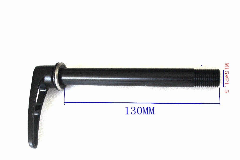 Eje pasante delantero de aleación de bicicleta de carretera 100*15mm reemplazo de bicicleta de carretera de liberación rápida QR en Paso de rosca negro anodizado 1,5mm