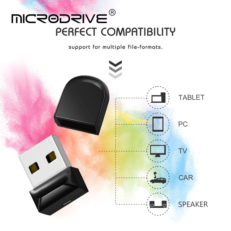 Super Mini Kleine Usb Flash Drive Pen 8Gb 16Gb 32Gb 64Gb Zwart Micro Pen drive Usb Stick Auto Pen Drive