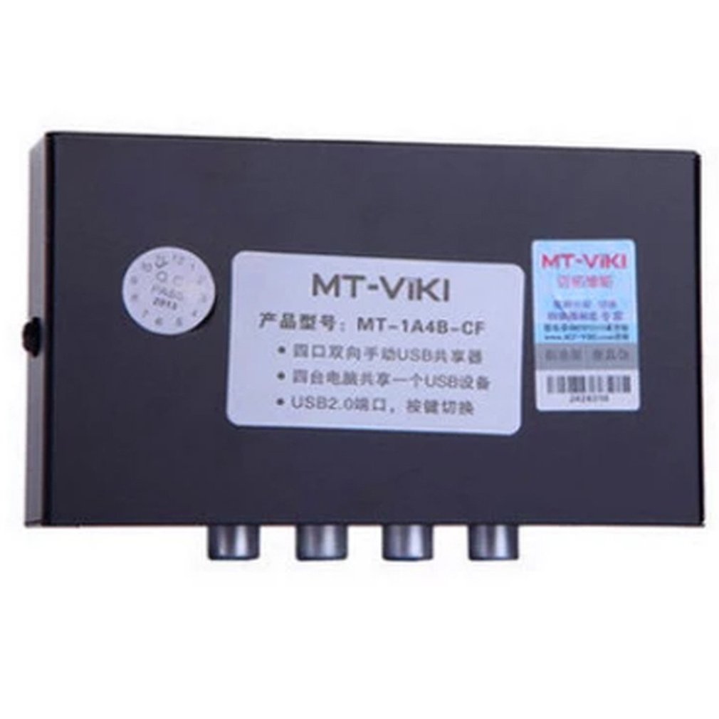 Usb-kytkimen valintalaatikko 4 porttia keskittimen jakaminen kytkin sovitin tietokone pc-skanneri tulostin 4 in 1 ulos jakaminen korkea