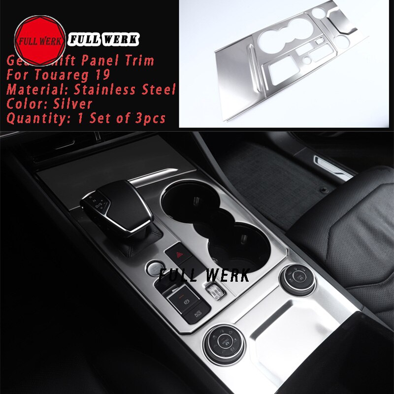 304 Ss Auto Styling Interieur Bekleding Voor Touareg 19 Air Vent Gear Shift Window Switch Cup Cover Frame Sticker accessoires