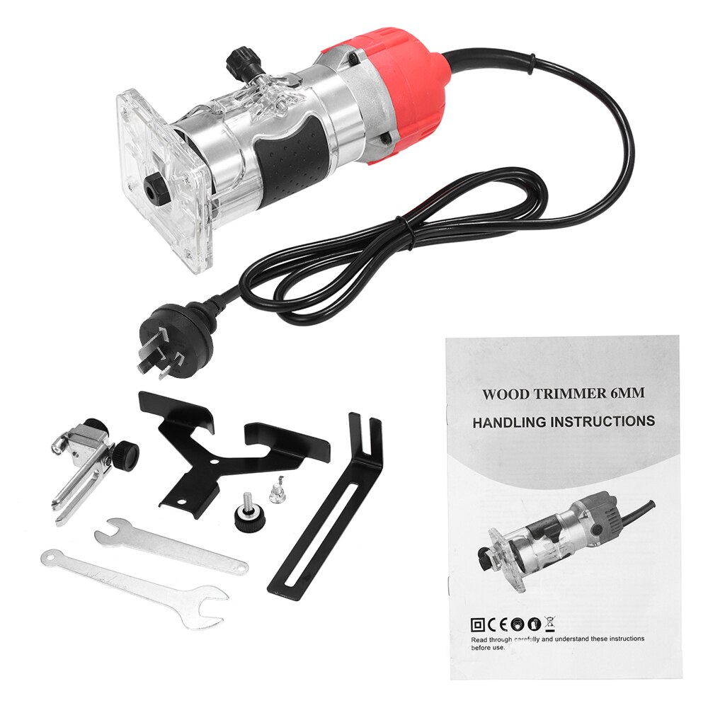 800W Milling Machine Woodworking Electric Trimmer Wood Milling Engraving Slotting Carving Machine Router Wood Trimming Machine: AU Plug
