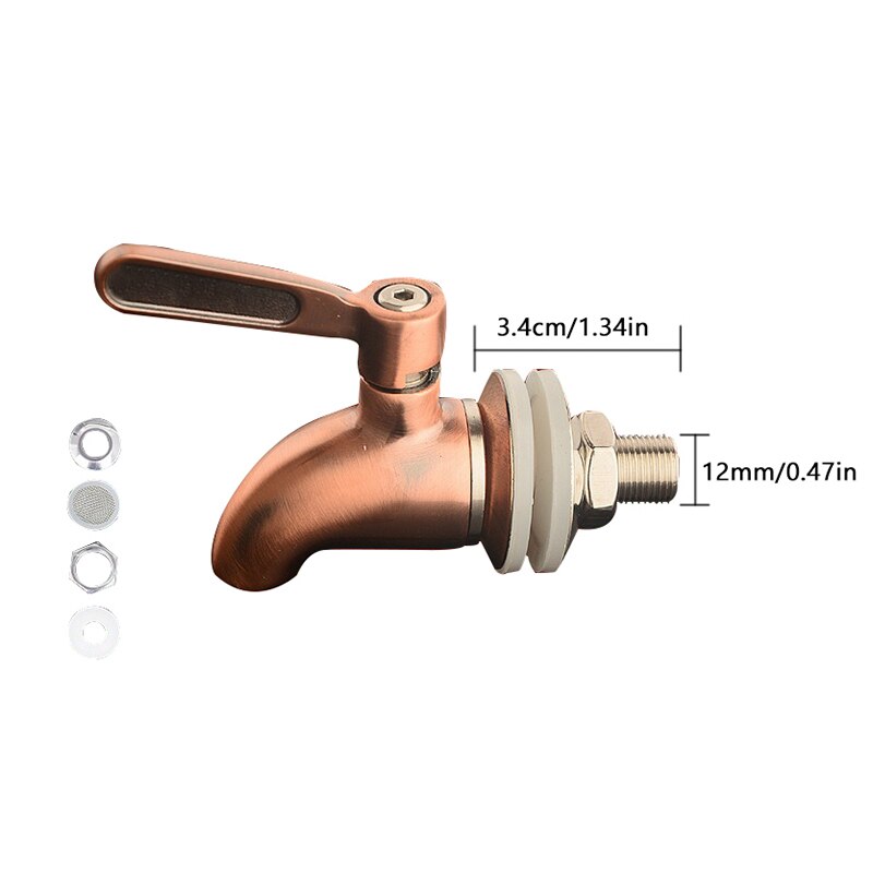 De acero inoxidable bebidas dosificador de vino barril grifo moderno grifo casa vino barril cerveza jugo dispensador de bebidas nevera vino tapón: 12mm B