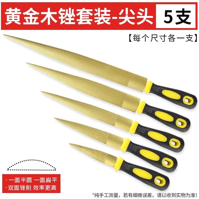 Pilnik robić obróbki drewna, mały pilnik drewniany, pilnik mieszany o grubych zękawaler, płaski półokrągły zestaw narzędzi robić szlifowania twardego drewna: zielony