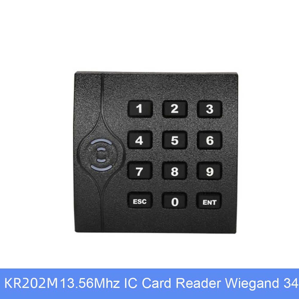 Door Access Control Proximity Card Password Reader RFID 125khz 13.56mhz Entry Swiping ID IC Card Beeper Keypad Reader Wiegand 26: 13.56mhz IC version