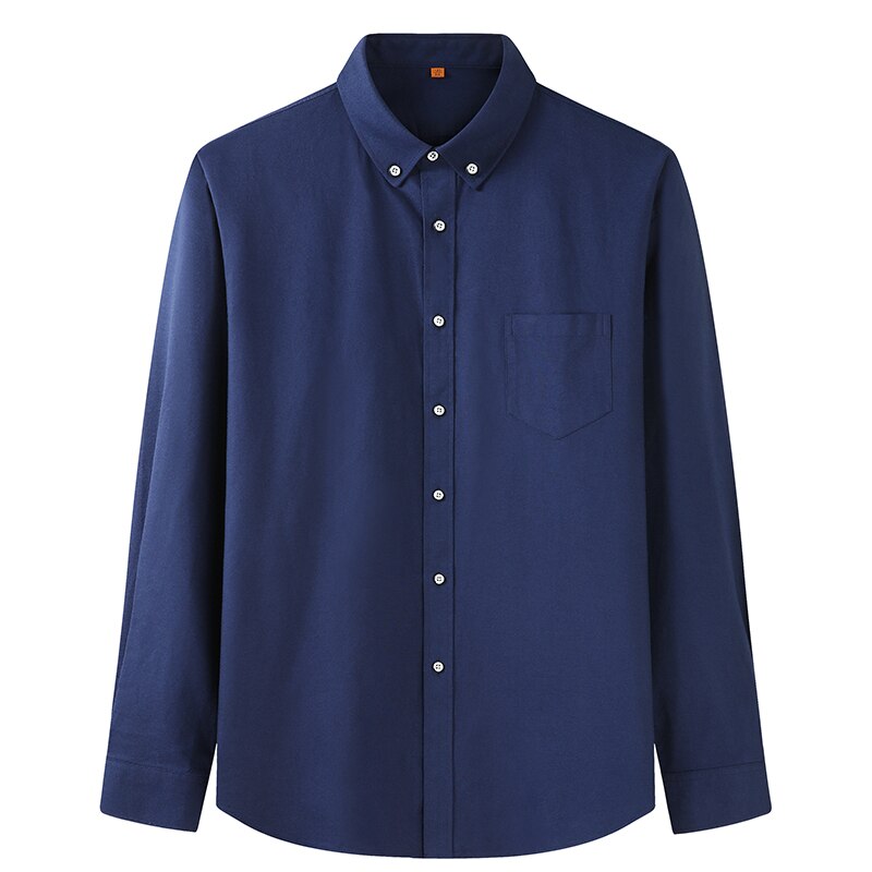Plus størrelse vår og høst langermet skjorte herre 3x- 6xl 7xl 100%  bomull virksomhet fritids oxford skjorte (overdimensjonert )