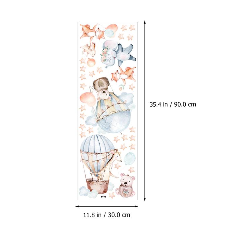 1Pc Sea World Pattern Wall Clings Lovely Fish Turtle Self-adhesive Wall Stickers: C