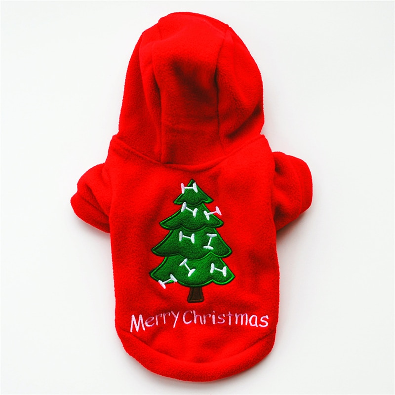 Frohe Weihnachten Winter Hundebekleidung Für Kleine Hunde Chihuahua Mit Kapuze Mantel Jacke Für Hund Katze Warmen Mantel Weiche Baumwolle Haustier kleidung